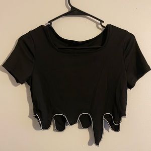 Drippy crop top